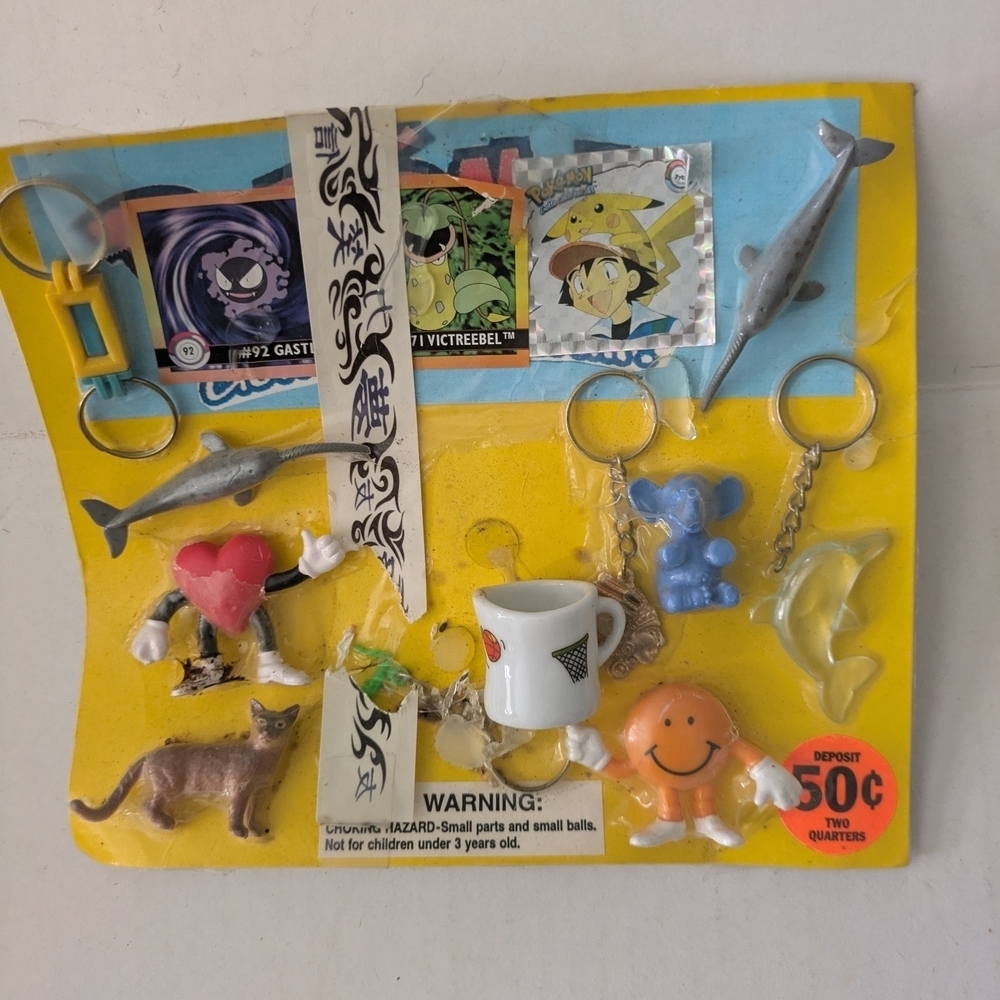 Vending Machine Display With Kids Toy Keychains And More.